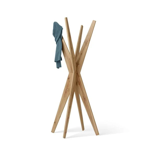 Cuiere - Cuier din melamină cu aspect de stejar rustic - EMMA