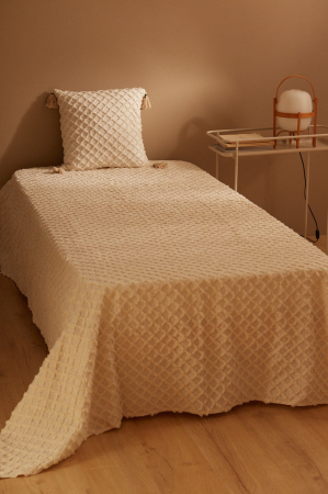 Textile pentru casa - Cuvertură pentru pat, ecru, 180 x 260 cm - ROYAL