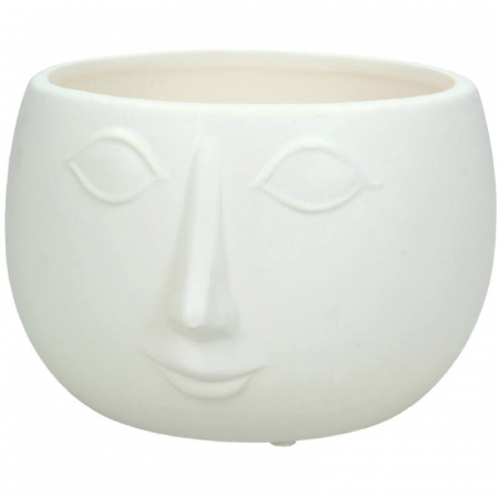 Ghivece si jardiniere - Ghiveci pentru flori, ceramică albă, 10x16x17cm -  FACE