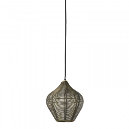Corpuri de iluminat - Lustră metalică, bronz antichizat, Ø20x22 cm -  ALVARO