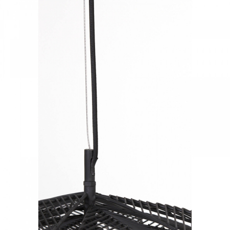 Lustră metalică, negru mat, Ø72x29cm - PAVAS [5]