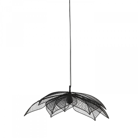 Corpuri de iluminat - Lustră metalică, negru mat, Ø72x29cm - PAVAS