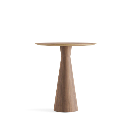 Designers' Choice - Masă de bar cu picior și blat din furnir cu aspect de stejar - TEAR BAR 80