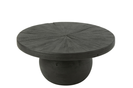 Masute auxiliare - Masă de cafea, lemn natural, negru, 80x80x39.5cm - SHANIL