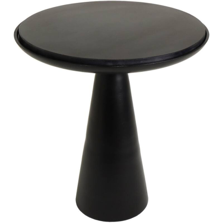 Promotii - Masă de cafea, metal negru, blat marmura neagră, 46x46x50cm - MARBLE BLACK