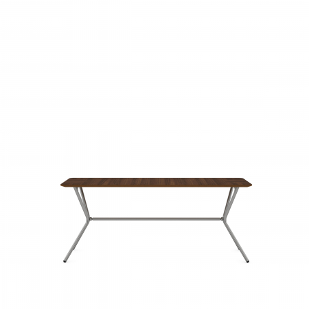 Consolă, picioare metalice nichel, blat MDF furniruit - KILIG 180 [1]