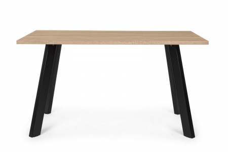 Masă de dinning, blat MDF laminat cu aspect de lemn, 140x80x75 cm - GIANT [1]