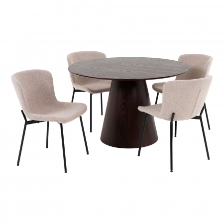 Masă dinning cu 4 scaune -  BOLTON SET