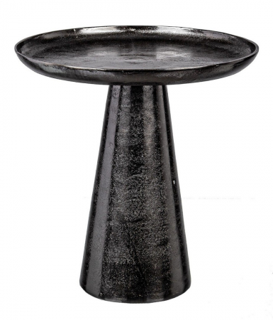 Masute auxiliare - Măsuță de cafea, aluminiu nichel negru , Q35x41,5cm - KULVIR