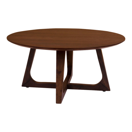 Masute de cafea - Măsuță de cafea din furnir de nuc Ø 75 cm - HELLRUP