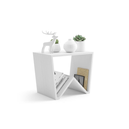 Masute de cafea - Măsuță de cafea din melamină cu aspect de lemn de frasin alb - EMMA COFFEE