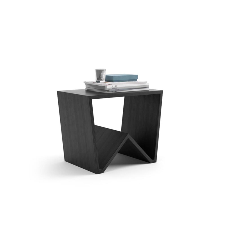 Masute de cafea - Măsuță de cafea din melamină cu aspect de lemn de frasin negru - EMMA COFFEE