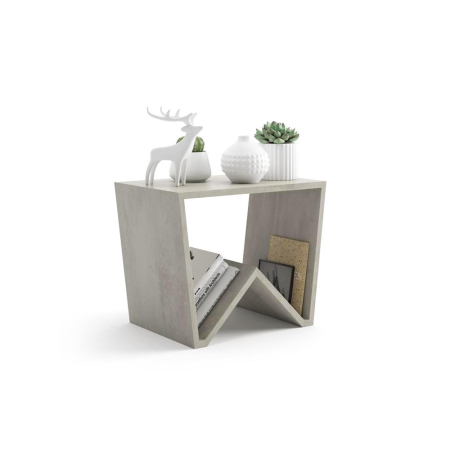 Masute de cafea - Măsuță de cafea din melamină cu aspect de lemn, gri - EMMA COFFEE