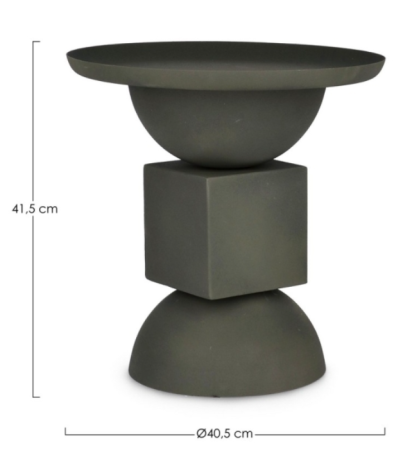 Măsuță de cafea, metal, bej, ø40.5 x41.5h cm - ALKA GREEN [3]