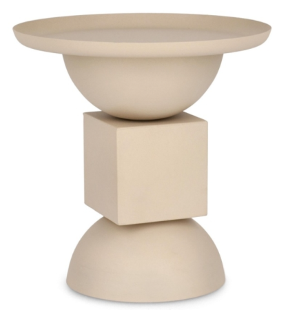 Măsuță de cafea, metal, bej, ø40.5 x41.5h cm - ALKA BEIGE Promotii - Măsuță de cafea, metal, bej, ø40.5 x41.5h cm - ALKA BEIGE