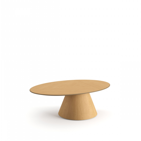 Designers' Choice - Măsuță de cafea ovală, MDF furniruit, stejar -  TEAR 120