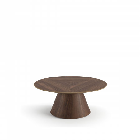 Designers' Choice - Măsuță de cafea rotundă, realizata din MDF furniruit, lemn de nuc - TEAR 45