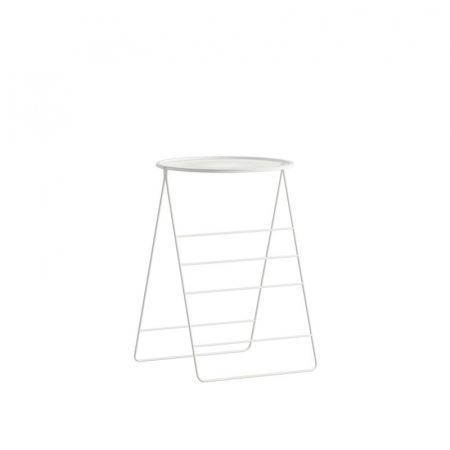 Designers' Choice - Măsuță laterală metalică, albă - WHAT