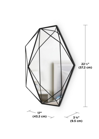 Oglindă cu structură metalică neagră - PRISMA [5]