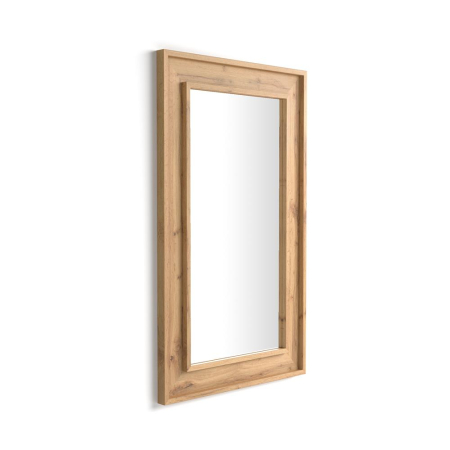 Oglinzi - Oglindă de perete, 112 x 67 cm, culoare stejar rustic - ANGELICA