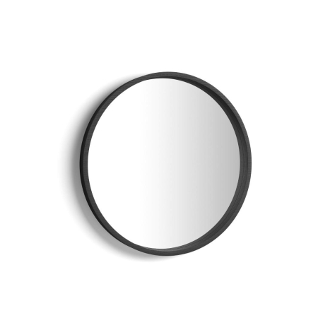 Oglinzi - Oglindă rotundă de perete, D 64 cm, culoare frasin negru - OLIVIA