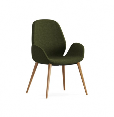 Designers' Choice - Scaun din lemn, tapițat în material textil - MAGNOLIA