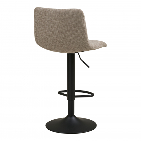 Scaun de bar, gri, cu picior negru - MIDDLEFART [3]