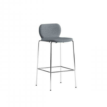 Designers' Choice - Scaun de bar, metalic crom, tapițat - POLAR CR