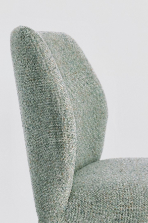 Scaun de dining, complet tapițat în textil bouclé - LIBBY FERN [3]