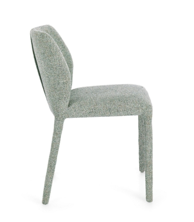 Scaun de dining, complet tapițat în textil bouclé - LIBBY FERN [2]