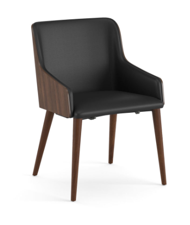 Designers' Choice - Scaun din lemn masiv, tapițat în piele ecologică - KUBAS