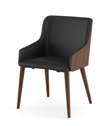 Scaun din lemn masiv, tapițat în piele ecologică - KUBAS [2]