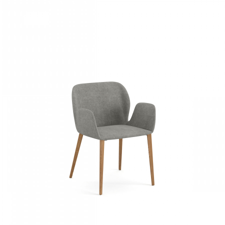 Designers' Choice - Scaun din lemn masiv, tapițat în material textil - PERLA