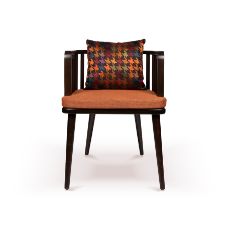 Scaun din lemn,cu șezut tapițat și pernă tapițată - BARBADOS [1]