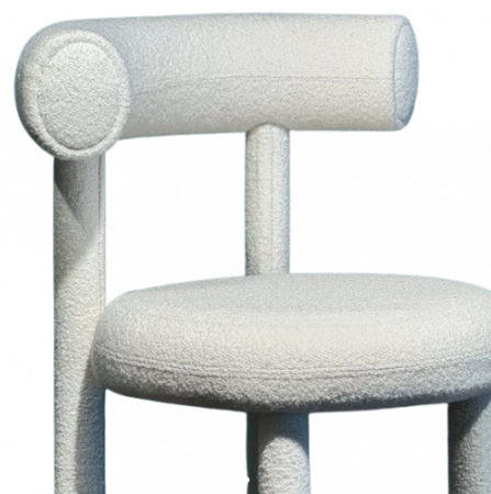 Scaun cu structură din metal, tapițat integral în textil boucle - TIMO 2 [4]