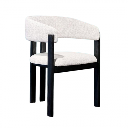 Mobila dining - Scaun din lemn, tapițat în textil - ADAM