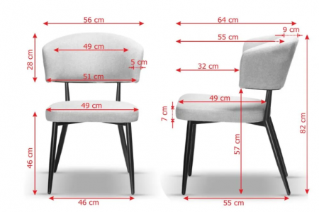 Scaun dining, textil crem - MARCO 2 [4]