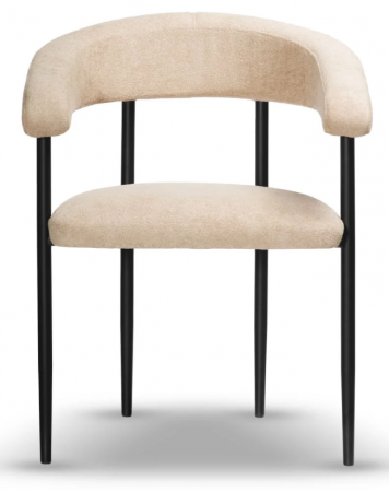 Scaune - Scaun metalic dining, textil crem - OTTO