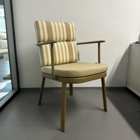 Scaune exterior - Scaun metalic, tapițat în textil de exterior bej - HOKKA