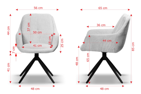 Scaun rotativ, tapițerie bej deschis - DORIS [5]