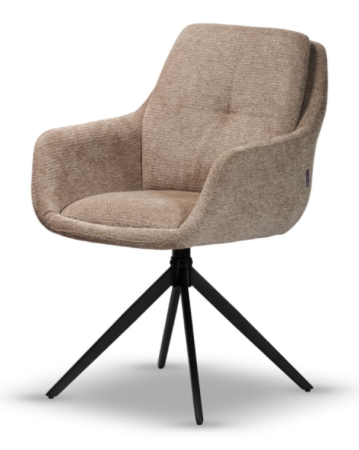 Scaun rotativ, tapițerie bej închis - DORIS [1]