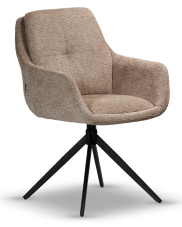 Noutati - Scaun rotativ, tapițerie bej închis - DORIS