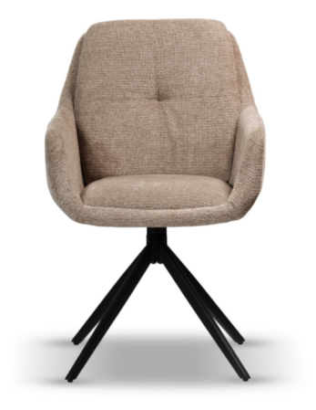 Scaun rotativ, tapițerie bej închis - DORIS [2]