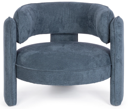 Fotoliu, tapițat în material textil culoare denim - AISHA BLUE [2]