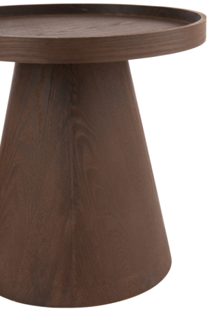 Set 2 mese laterale rotunde din mdf - ROUND EDGES BROWN [4]