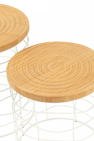 Set de 2 măsuțe de cafea - CARVING [2]