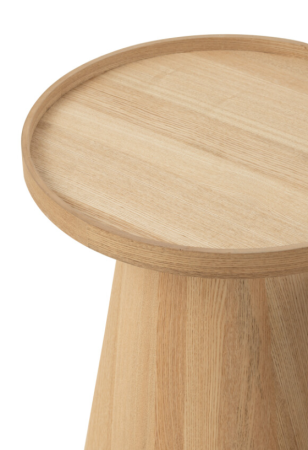 Set 2 mese laterale rotunde din lemn natural - ROUND EDGES [6]