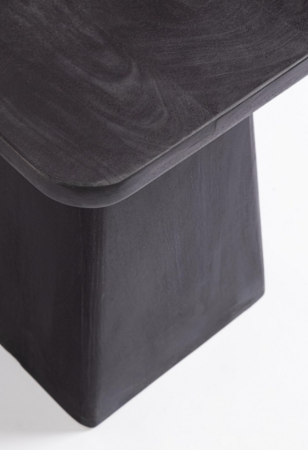 Set măsuțe din lemn de mango, negre - FUJI SQUARE [2]