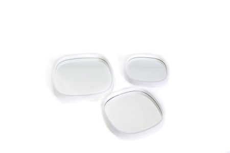 Oglinzi - Set de 3 oglinzi ovale cu ramă albă - OVAL