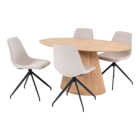 Noutati - Set de dining cu 4 scaune - BOLTON
